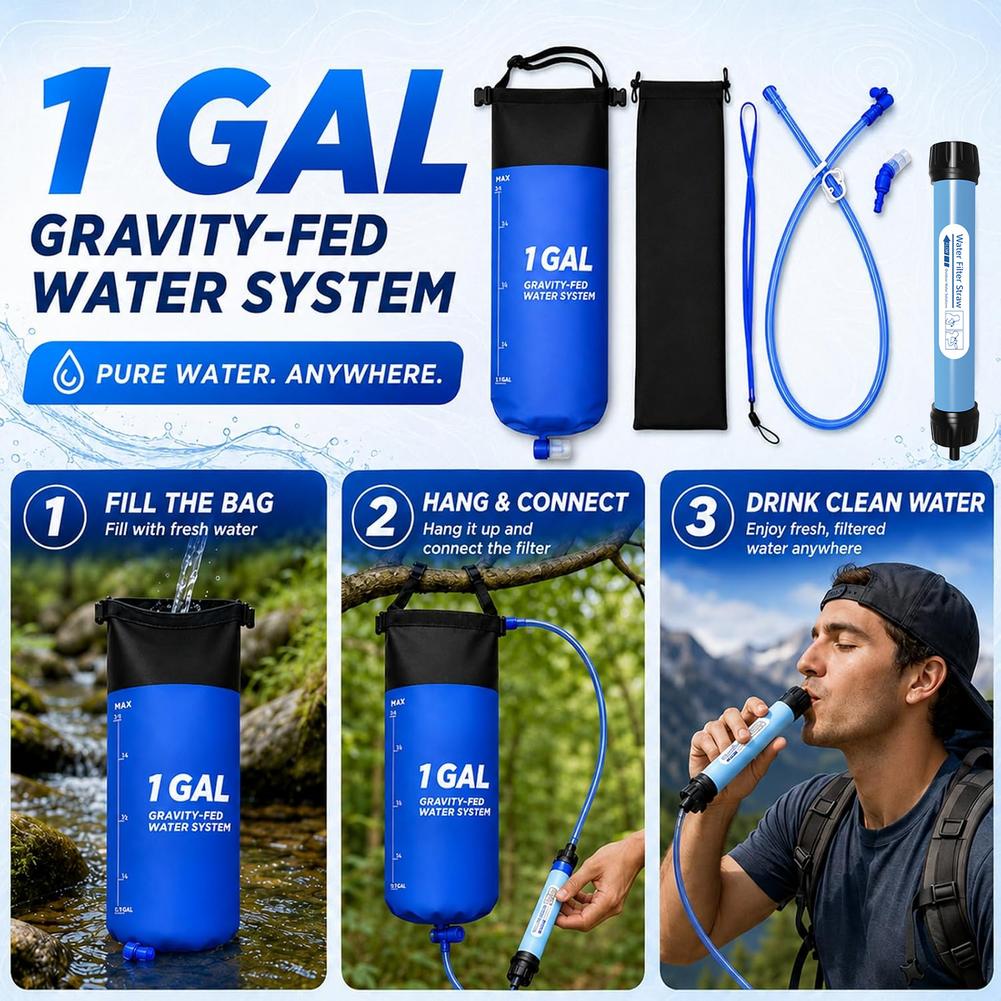1 Gal Gravity Water Filter Bag - Bivy Bag Emergency review and price